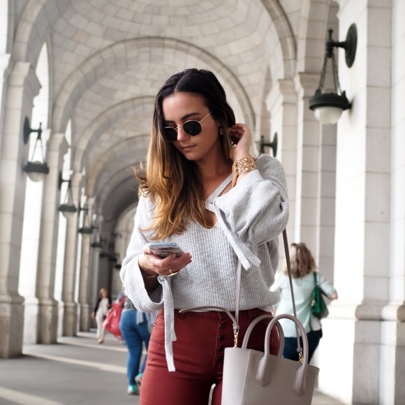 Express Sweaters - Express Cut Out Sweater